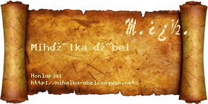 Mihálka Ábel névjegykártya